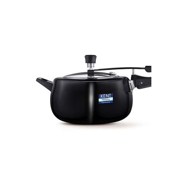 KENT Hard Anodised 5 Litre Pressure Cooker Black D - LXINDIA.COM