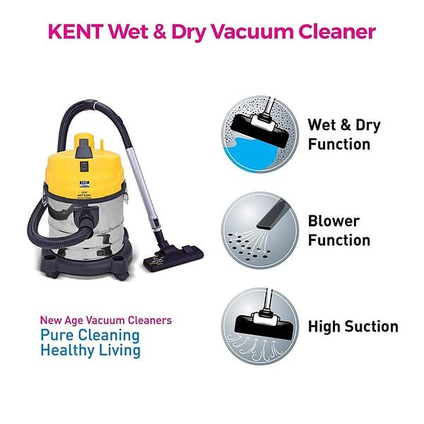 KENT Wet and Dry Vacuum Cleaner KSL 6121200 W Metallic silver2 - LXINDIA.COM