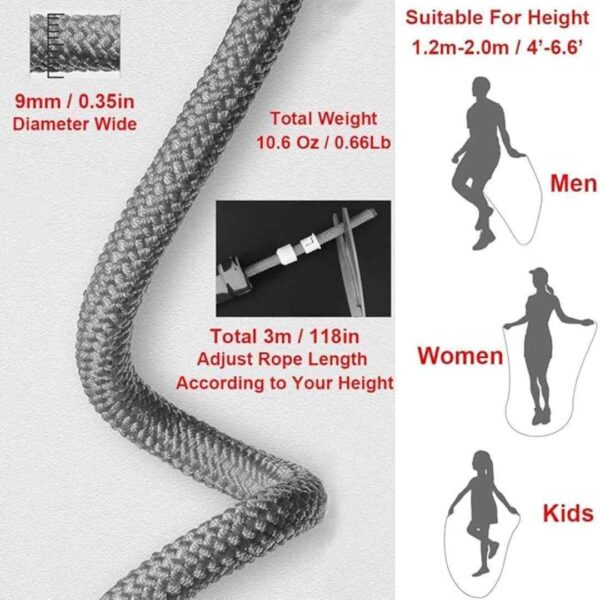 KEYCRAZE Skipping Rope for Exercise Men Women Grey 1 - LXINDIA.COM