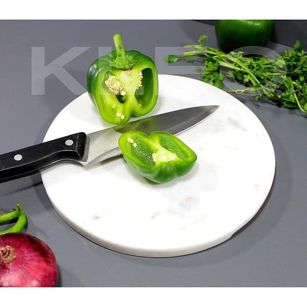 KLEO 9 inch White Marble Chopping Board1 - LXINDIA.COM