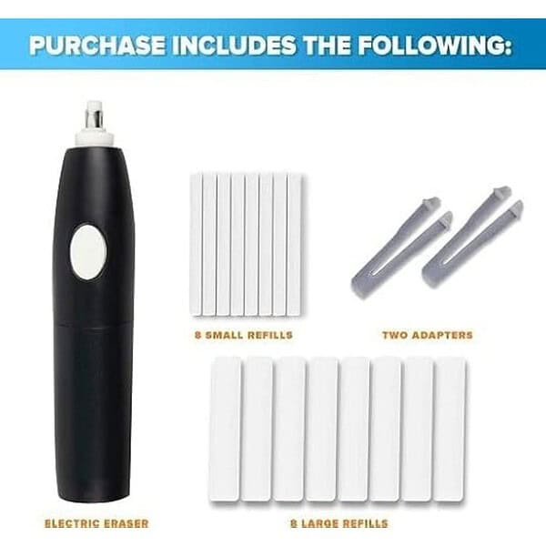 KRYTONE 1 Pcs Electric Eraser with 17 Eraser Refills2 - LXINDIA.COM