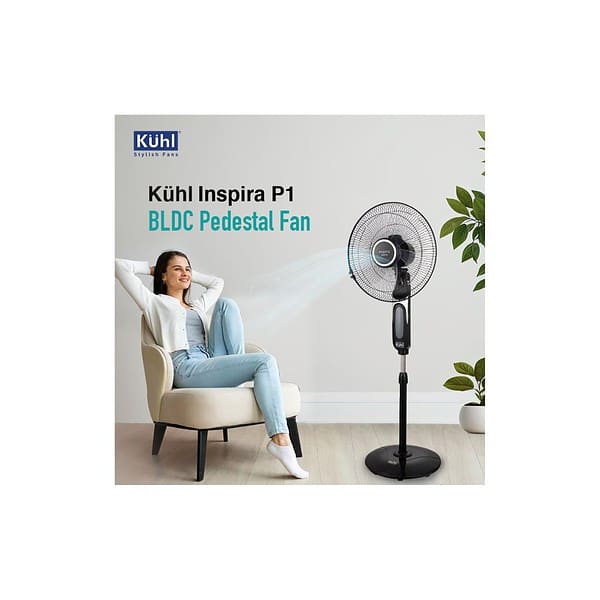 KUHL Inspira P1 Pedestal Fan 400MM BlackA - LXINDIA.COM