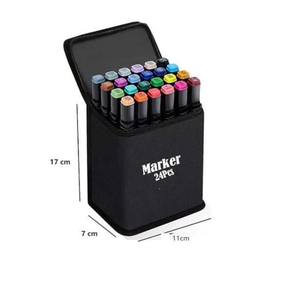 Karp 24Pcs Dual Tip Art Markers With Carrying Case3 - LXINDIA.COM