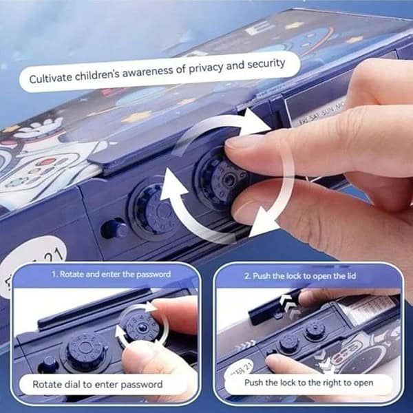 Kiddie Galaxia Multifunctional Space Password Lock Double Sided Box for Kids3 - LXINDIA.COM