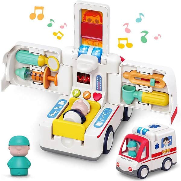 Kiditos Ambulance Toy Bus with Kids Doctor Kit - LXINDIA.COM