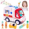 Kiditos Ambulance Toy Bus with Kids Doctor Kit A - LXINDIA.COM