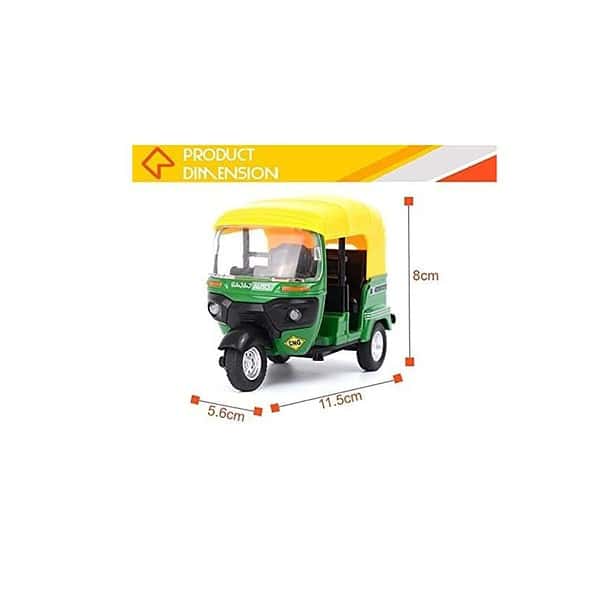 KidzZbe Plastic Auto Rickshaw Toys with Pull Back Action A - LXINDIA.COM