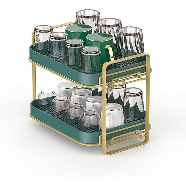 Kitwe Double Drain Shelf Organiser Tray - LXINDIA.COM