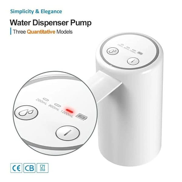 Konquer Times Kts Automatic Wireless Water Can Dispenser Pump White 3 - LXINDIA.COM