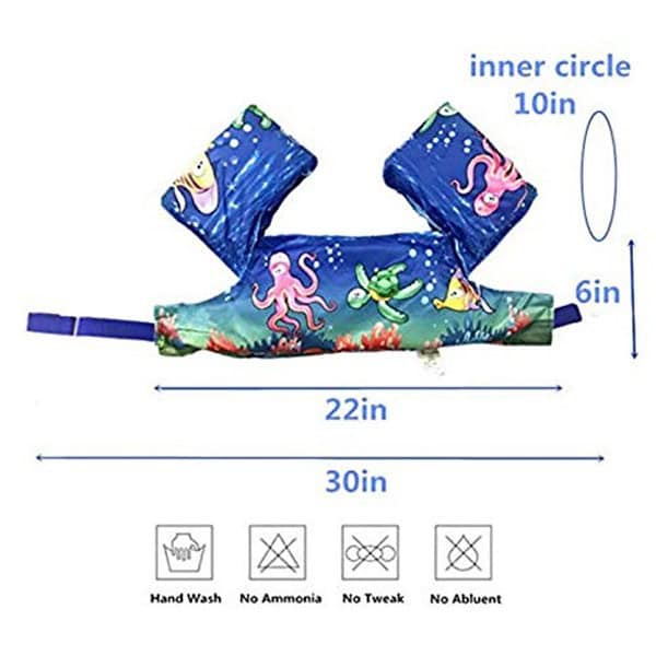 Koochie Koo Beach Float Arm Bands Swimming Life Jacket Safety Gear from 2 to 6 Years 22 to 55 lbs 2 - LXINDIA.COM