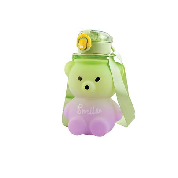 Koochie Koo Plastic Teddy Bear Water Bottle Green - LXINDIA.COM