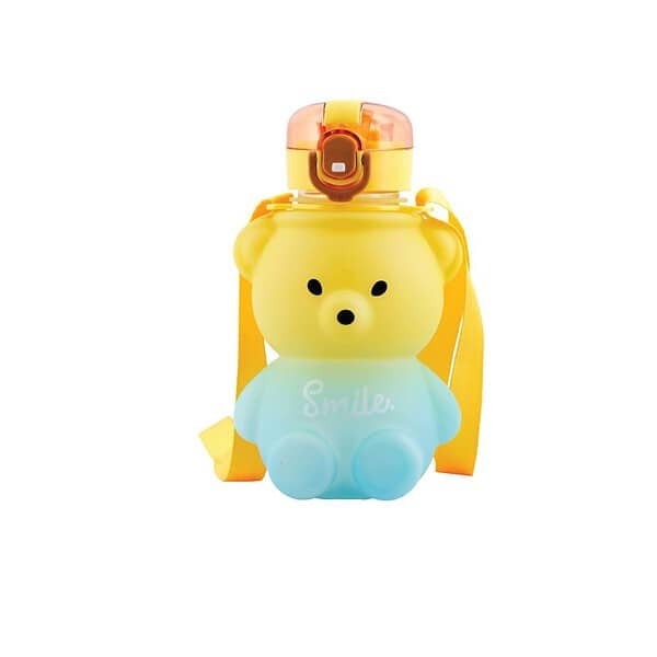 Koochie Koo Plastic Teddy Bear Water Bottle Yellow - LXINDIA.COM