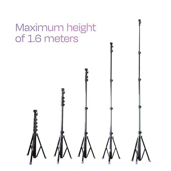 Kreo 1.6m Stayble Tripod Stand with Mobile Phone Holder3 - LXINDIA.COM