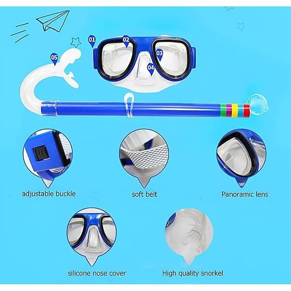 Kreshu Snorkel Mask Set Easy Breathing Dive Mask for Under Water Swimming 3 - LXINDIA.COM