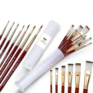 KritArt Design Artist Painting Brush Set of 13 Mix Brushes with extendable Container 1 - LXINDIA.COM