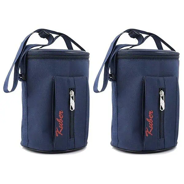 Kuber Industries 2 Pieces Canvas Waterproof Lunch Carry Bag - LXINDIA.COM