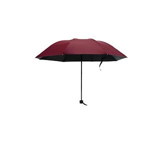 Kuber Industries 3 Fold Manual Umbrella Red - LXINDIA.COM