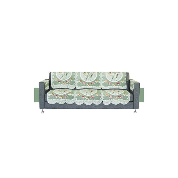 Kuber Industries 5 Seater Sofa CoverGREEN a - LXINDIA.COM