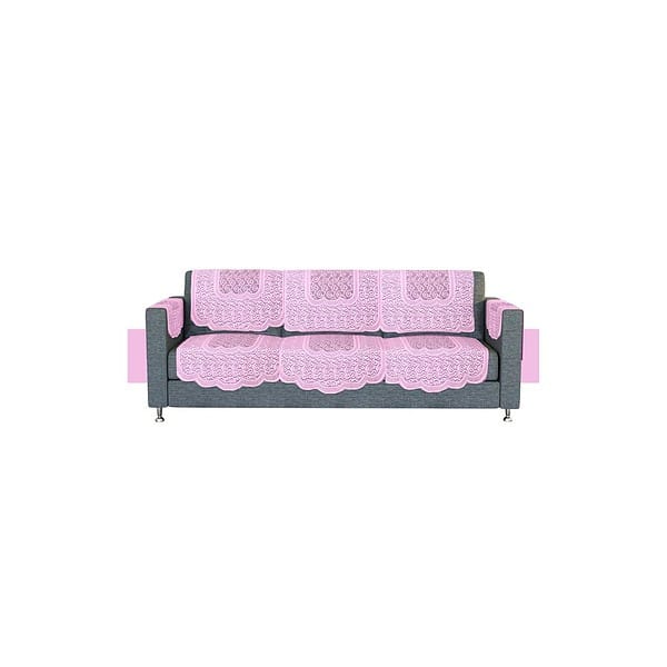 Kuber Industries 5 Seater Sofa CoverPink a 1 - LXINDIA.COM