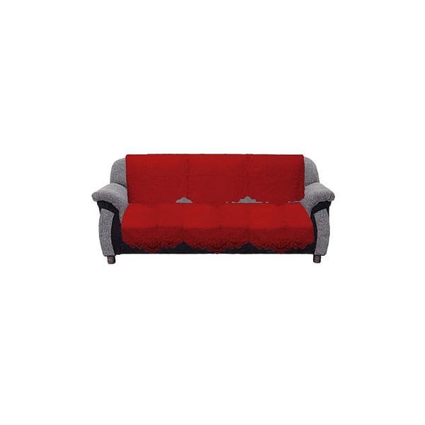 Kuber Industries Floral Sofa Cover 5 Seater RED - LXINDIA.COM