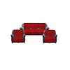 Kuber Industries Floral Sofa Cover 5 Seater RED - LXINDIA.COM