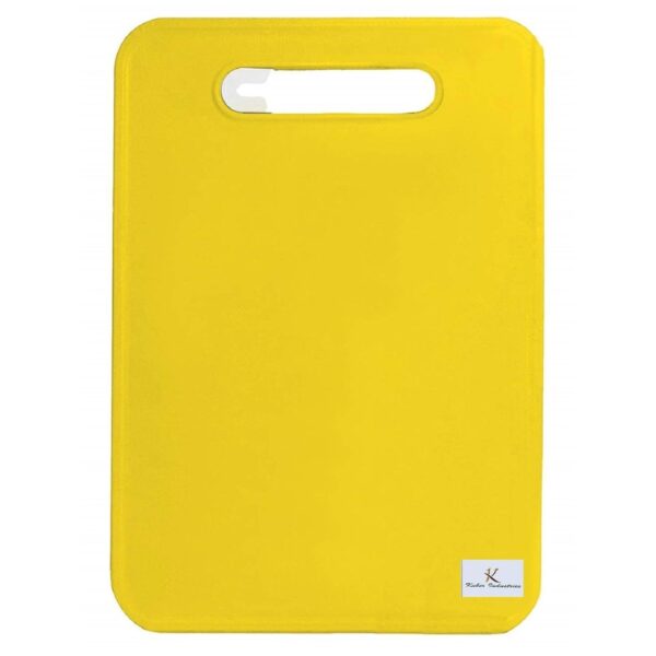 Kuber Industries Plastic 2 in 1 Knife Sharpener Chopping Cutting Board Yellow - LXINDIA.COM