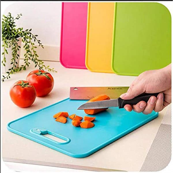 Kuber Industries Plastic 2 in 1 Knife Sharpener Chopping Cutting Board Yellow1 - LXINDIA.COM