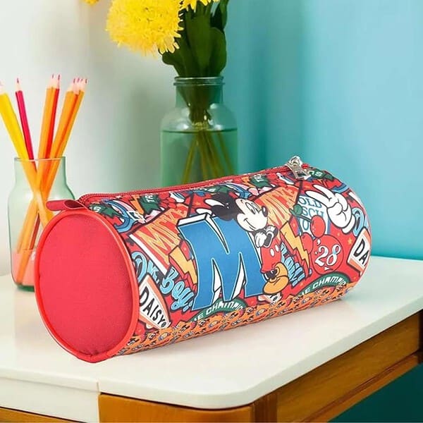 Kuber Industries Round Disney Mickey Boy Pencil Pouch for Kids1 - LXINDIA.COM