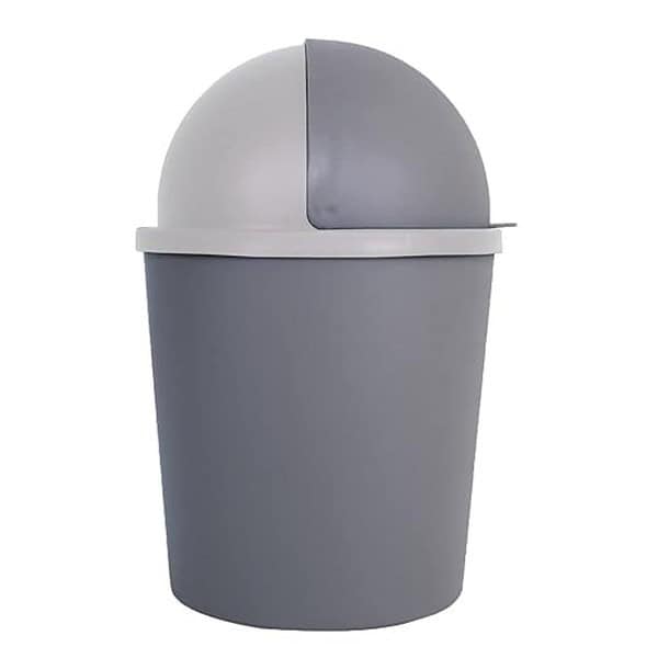 Kuber Industries Small Dustbin With Lid Swing Dustbin Grey 2 - LXINDIA.COM