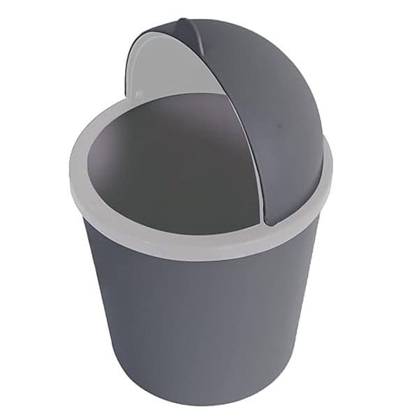 Kuber Industries Small Dustbin With Lid Swing Dustbin Grey 3 - LXINDIA.COM