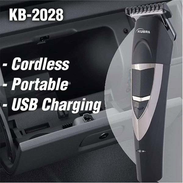 Kubra KB 2028 Hair and Beard Trimmer for Men Black1 - LXINDIA.COM