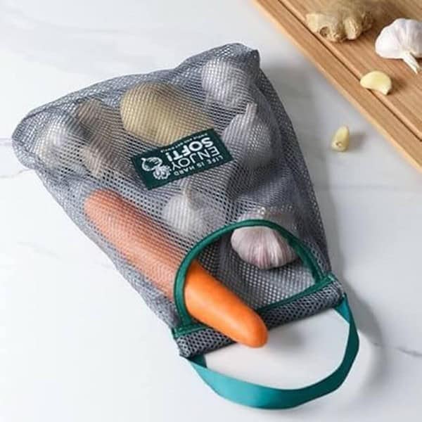 LAGET Storage Net Bag Bag for 2 PC Reusable Mesh Bag for Fruits Vegetables Pack of 2 3 - LXINDIA.COM