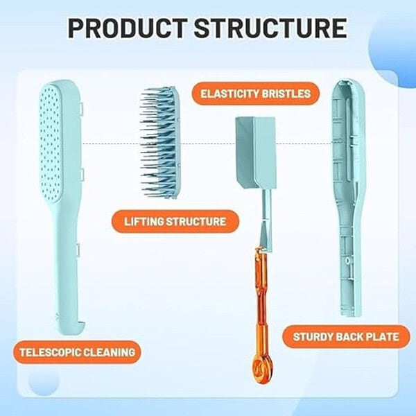 LECHEROUS Self Cleaning Hair Brush Massage Comb 1 - LXINDIA.COM