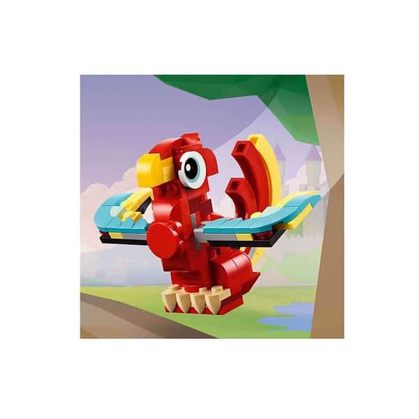 LEGO Creator Red Dragon 3in1 Animal Toy Set 149 Pieces 2 - LXINDIA.COM