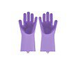 LEOPAX Heavy Duty Silicone Cleaning Hand Gloves Purple - LXINDIA.COM