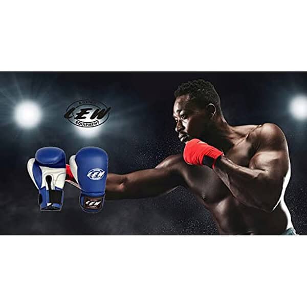 LEW Contest Pu Boxing Gloves Blue B - LXINDIA.COM