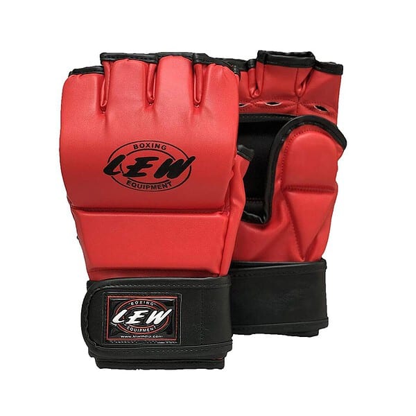 LEW Palm O Maya Hide Leather MMA Gloves Red - LXINDIA.COM