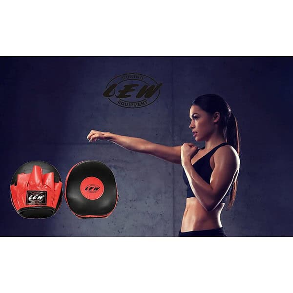 LEW Pre Curved Boxing Genuine Leather Focus Pad B - LXINDIA.COM