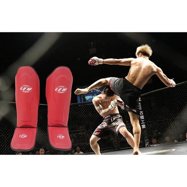 LEW Red BoxingTraining Shin Guard MMA Red A - LXINDIA.COM