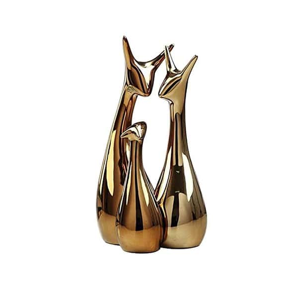 LIFEHAXTORE Home Decor Lucky Deer StatueSet of 3 Golden Set - LXINDIA.COM