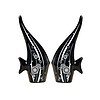 LIFEHAXTORE Modern Minimalist Black Bubble Fish Showpiece Set of 2 - LXINDIA.COM