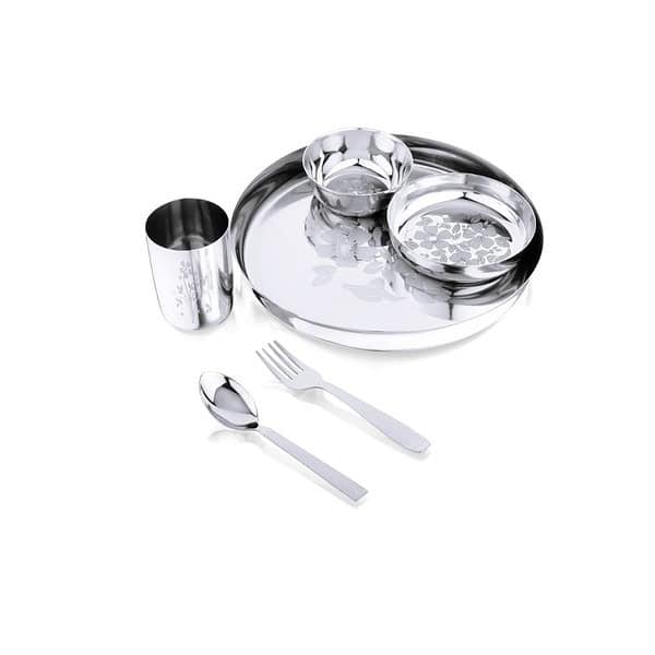 LIMETRO STEEL Stainless Steel Dinner Set Set of 24 C - LXINDIA.COM