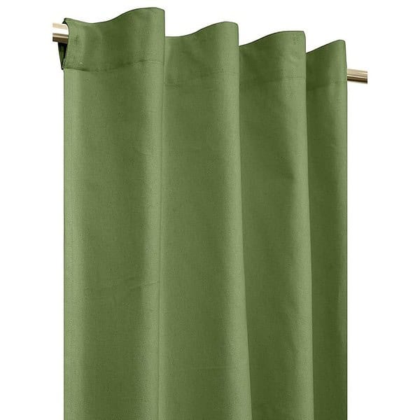 LINEN DESIGN COMPANY Cotton Curtains Set of 2 Avocado Green 1 - LXINDIA.COM