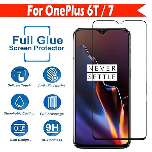 LINLO Premium Screen Guard Compatible for OnePlus 7 and OnePlus 6T Black1 - LXINDIA.COM