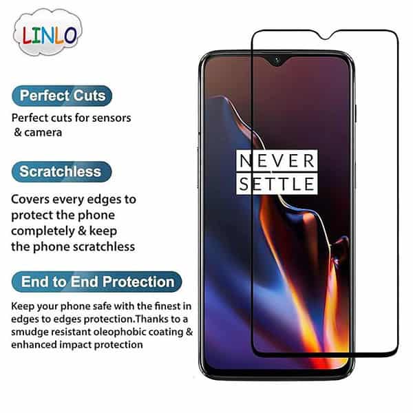 LINLO Premium Screen Guard Compatible for OnePlus 7 and OnePlus 6T Black2 - LXINDIA.COM