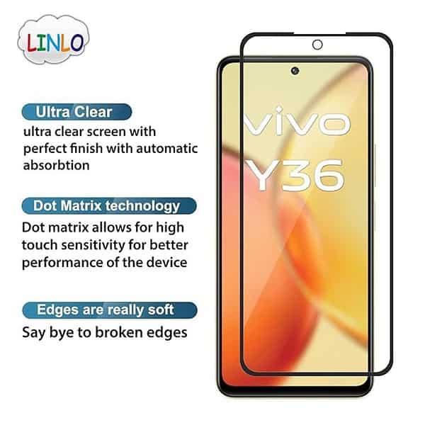 LINLO Screen Protector Compatible for Vivo Y36 with Edge to Edge Coverage2 - LXINDIA.COM