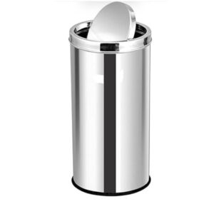 LITTERBIN Stainless Steel Swing Dust Bin with Lid 30 Liter - LXINDIA.COM