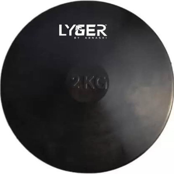 LYGER Rubber Discus Throw 2 Kg Black 1 - LXINDIA.COM