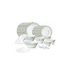 Larah by Borosil Sage Opalware Dinner Set 35 Pieces - LXINDIA.COM