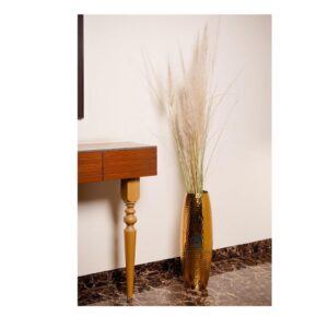 Large Big Tall Size Trumpet Shape Flower Vase Gold Metal - LXINDIA.COM